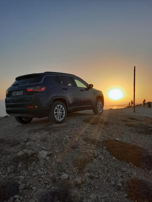 Mykonos Sunset Private Tour-Jeep Compass 4xe-Sunset in Armenistis Lighthouse, Mykonos Greece