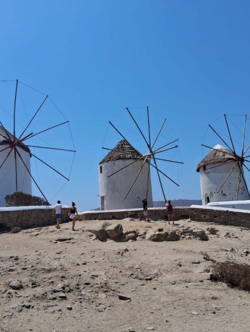 Windmills,Mykonos Town Greece
