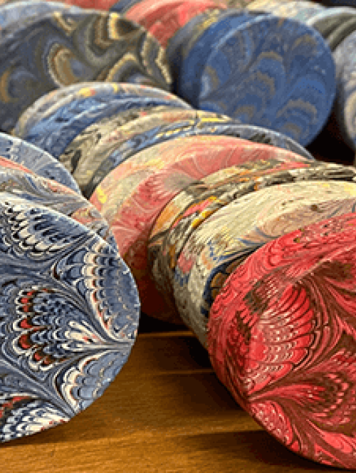 Paper Marbling Jewelry Case