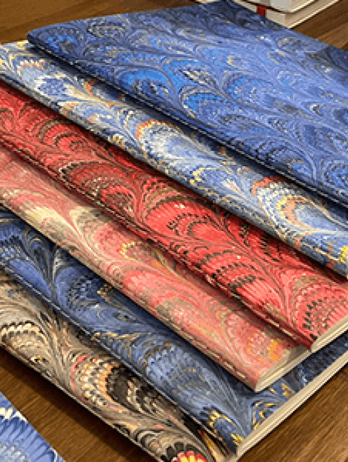 Paper Marbling Notebooks